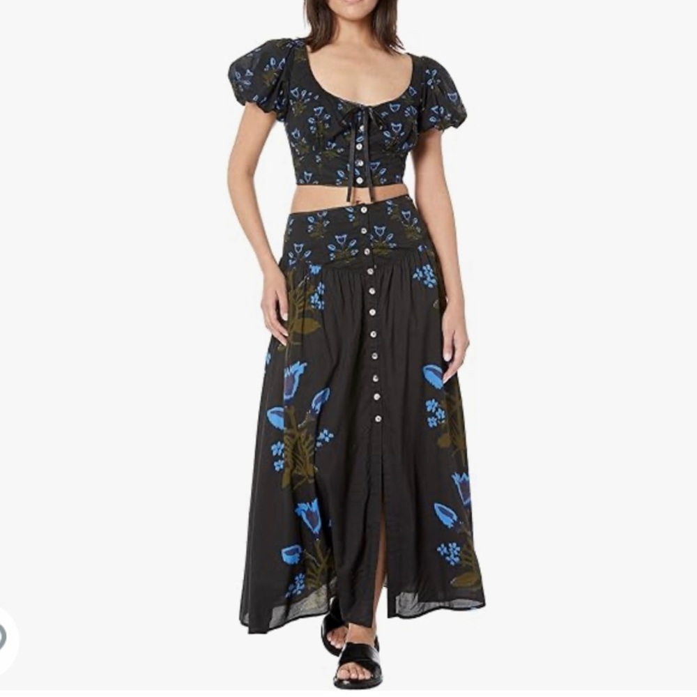 NWT Free People Easy to Love Set Black Combo Medium